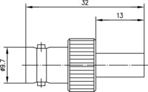 Telegärtner BNC-Kabelbuchse 50Ohm cr/cr 100023378