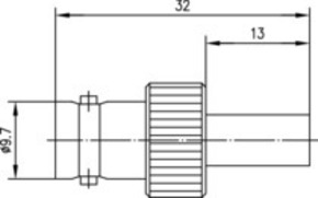 Telegärtner BNC-Kabelbuchse 50Ohm cr/cr 100023378