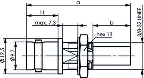 Telegärtner BNC-Kabeleinbaubuchse cr/cr (RG-223/U) 100023382