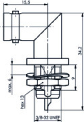 Telegärtner BNC-Winkelkabeleinb. 50Ohm löt UG1098/U 100023409