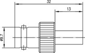 Telegärtner BNC-Kabelbuchse 50Ohm cr 100023411