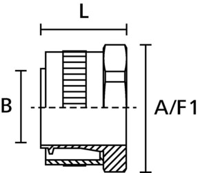 HellermannTyton Metallverschraubung Einführungsbuchse SC75-PC-NPB-ML