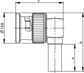 Telegärtner BNC-Kabelwinkelstecker Crimp G13 (0.4/2.5) 100023458