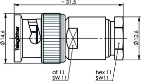 Telegärtner BNC-Kabelstecker löt G4 (RG-179B/U) 100023502