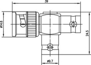 Telegärtner BNC-T-Stück (M-F-F) 75Ohm 100023600