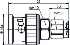 Telegärtner Adapter BNC-SMA (M-M) 100023638