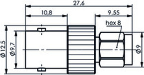 Telegärtner Adapter BNC-SMA (F-M) 50Ohm 100023643