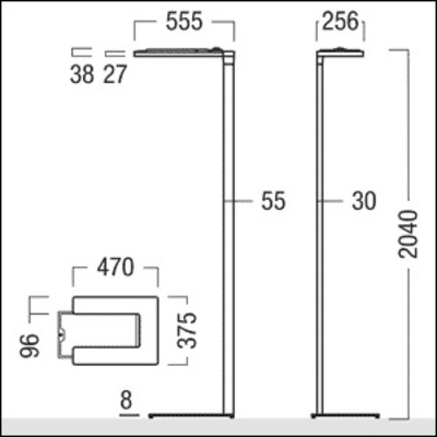 Zumtobel Group LED-Stehleuchte 940, silber ARTELEA #42190025