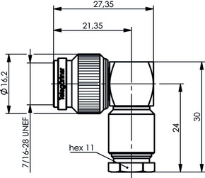 Telegärtner TNC-Kabelwinkelstecker 50Ohm, RG174/U,188AU 100023699