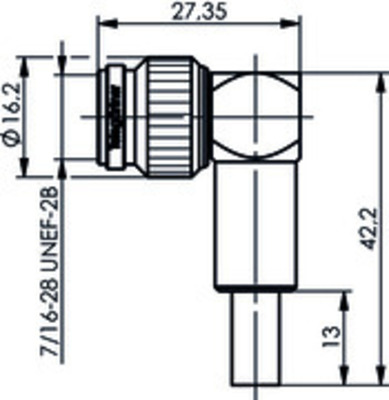 Telegärtner TNC-Kabelwinkelstecker cr G1 (RG58 C/U) 100023700