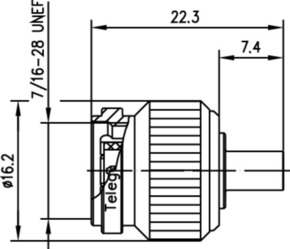 Telegärtner TNC-Kabelstecker 50Ohm Brlden 1673A,RG402/U 100023701