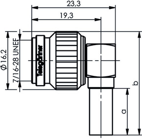 Telegärtner TNC-Kabelwinkelstecker cr G30 (1.5/3.8) 100023704