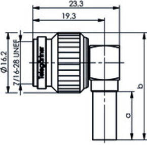 Telegärtner TNC-Kabelwinkelstecker cr/cr, G8 (RD-316) 100023711