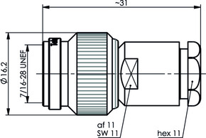 Telegärtner TNC-Kabelstecker G1, G5, RG141A/U 100023732