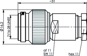 Telegärtner TNC-Kabelstecker 50Ohm 100023734