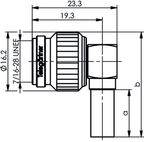 Telegärtner TNC-Kabelwinkelstecker cr RG316/U 100023737