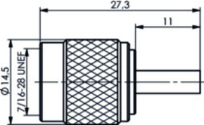 Telegärtner R-TNC-Stecker Reverse cr G7 (RG-316/U) 100023748