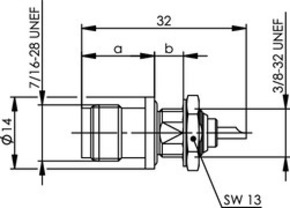 Telegärtner TNC-Einbaubuchse 50Ohm 100023758