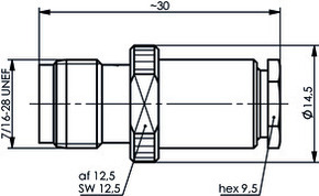 Telegärtner TNC-Kabelbuchse 50Ohm G1(RG58 C/U),LMR-195 100023760