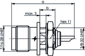 Telegärtner TNC-Einbaubuchse löt 50Ohm 100023801