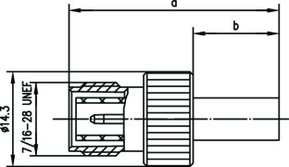 Telegärtner R-TNC-Kabelbuchse Reverse cr/cr, G1 (RG58C/U) 100023803