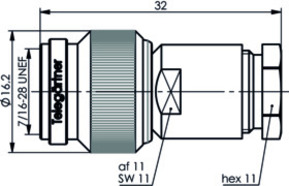 Telegärtner TNC-Kabelstecker 75Ohm 100023817