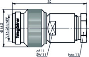 Telegärtner TNC-Kabelstecker 75Ohm 100023817