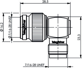 Telegärtner TNC-Winkelverbindungsstück 50Ohm 100023830