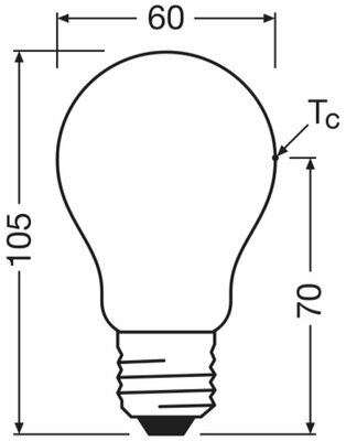 Ledvance LED-Lampe E27 827, frosted LCA40FilEEAS2.2840FR
