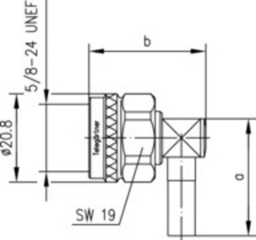 Telegärtner N-Winkelstecker cr AG/TA G30 (1.5/3.8) 100023902