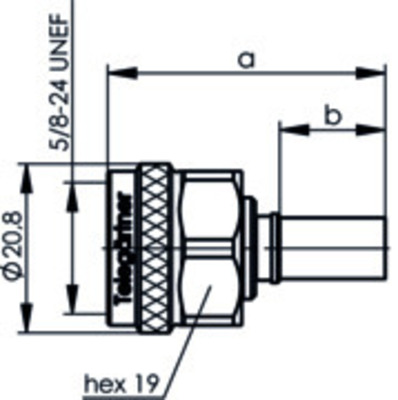 Telegärtner N-Kabelstecker cr/cr G30 (1.5/3.8) 100023915
