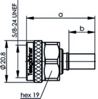 Telegärtner N-Kabelstecker cr/cr G37 (2.7/7.25) 100023916