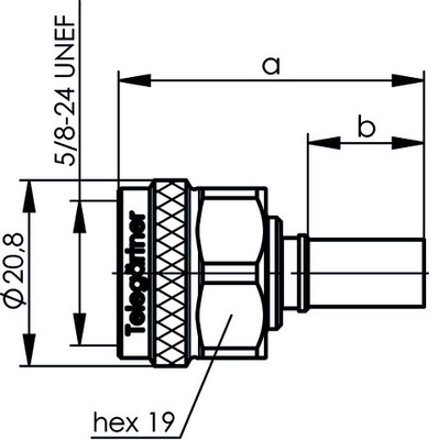 Telegärtner N-Kabelstecker cr/cr G37 (2.7/7.25) 100023916