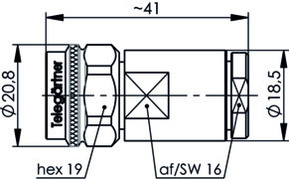 Telegärtner N-Kabelstecker 50Ohm G37,G42 100023923