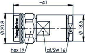 Telegärtner N-Kabelstecker 50Ohm G37,G42 100023923