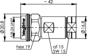 Telegärtner N-Kabelstecker Simfix 50Ohm,G20(1/4Z flex) 100023924