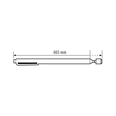 ESYLUX Teleskop Magnet bis 655mm ausziehbar TELESCOPE MAGNET