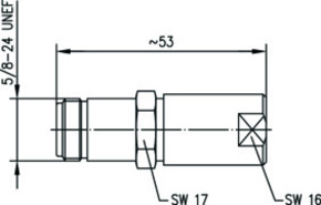 Telegärtner N-Kabelbuchse 50Ohm G36 (1/4Z) 100023995