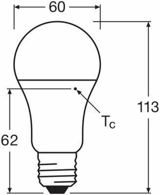 Ledvance LED-Lampe E27 865, frosted LEDCla.A75V10W865FR