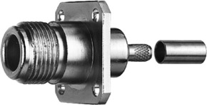 Telegärtner N-Kabeleinbaubuchse mit Flansch Crimp G5 100024013