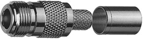 Telegärtner N-Kabelbuchse cr/cr G37 (2.7/7.25) 100024015
