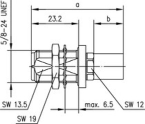 Telegärtner N-Kabeleinbaubuchse 50Ohm cr,TA,RG214/U,RG393 100024085