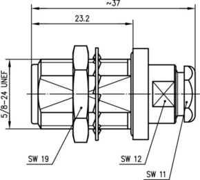 Telegärtner N-Kabeleinbaubuchse 50Ohm TA, G11(RG405/U) 100024091