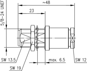 Telegärtner N-Kabeleinbaubuchse 50Ohm TA, RG213/U,RG214/U 100024102