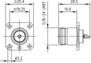 Telegärtner N-Flanschbuchse 50Ohm TA 100024104