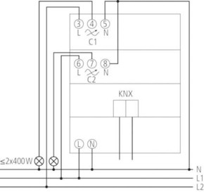 Theben Dimmaktor 2-fach, o.Erweiter. DM 2 T KNX