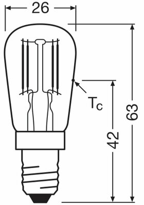 Ledvance LED-Lampe E14 827, klar, dim. LEDSp #4099854247279