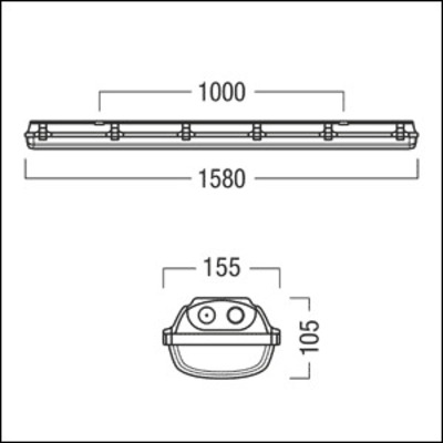 Zumtobel Group LED-Feuchtraumleuchte 840 EXTONA L #42190075