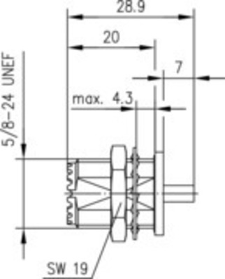 Telegärtner UHF-Kabeleinbaubuchse cr/cr,RG174/U,188A/U 100024342
