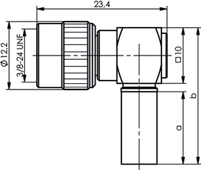 Telegärtner MiniUHF-Kabelwinkelstecker cr, G1(RG58C/U) 100024355